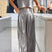 Arolora Glossy Vest Wide Leg Pants Set