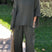 Arolora half-sleeve-tops-fringe-hem-long-pants-set