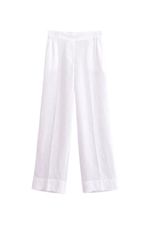 Half Sleeve Drawstring Shirt Long Pants Two-Piece Set