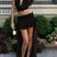 Arolora Halter Cowl Neck Crop Top High-low Skirt Set