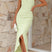 Arolora halter-neck-slit-pack-hip-dress