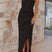 Arolora halter-neck-slit-pack-hip-dress