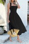 Arolora Halter Square Neck High Waist Midi Dress