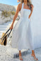 Arolora Halter Square Neck High Waist Midi Dress