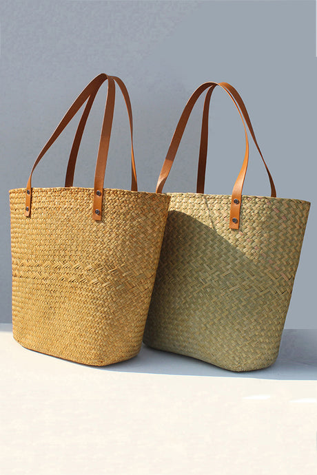 Handwoven Large Capacity Tote Straw Bag