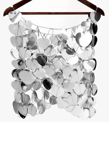 Heart Shaped Sequin Body Chain