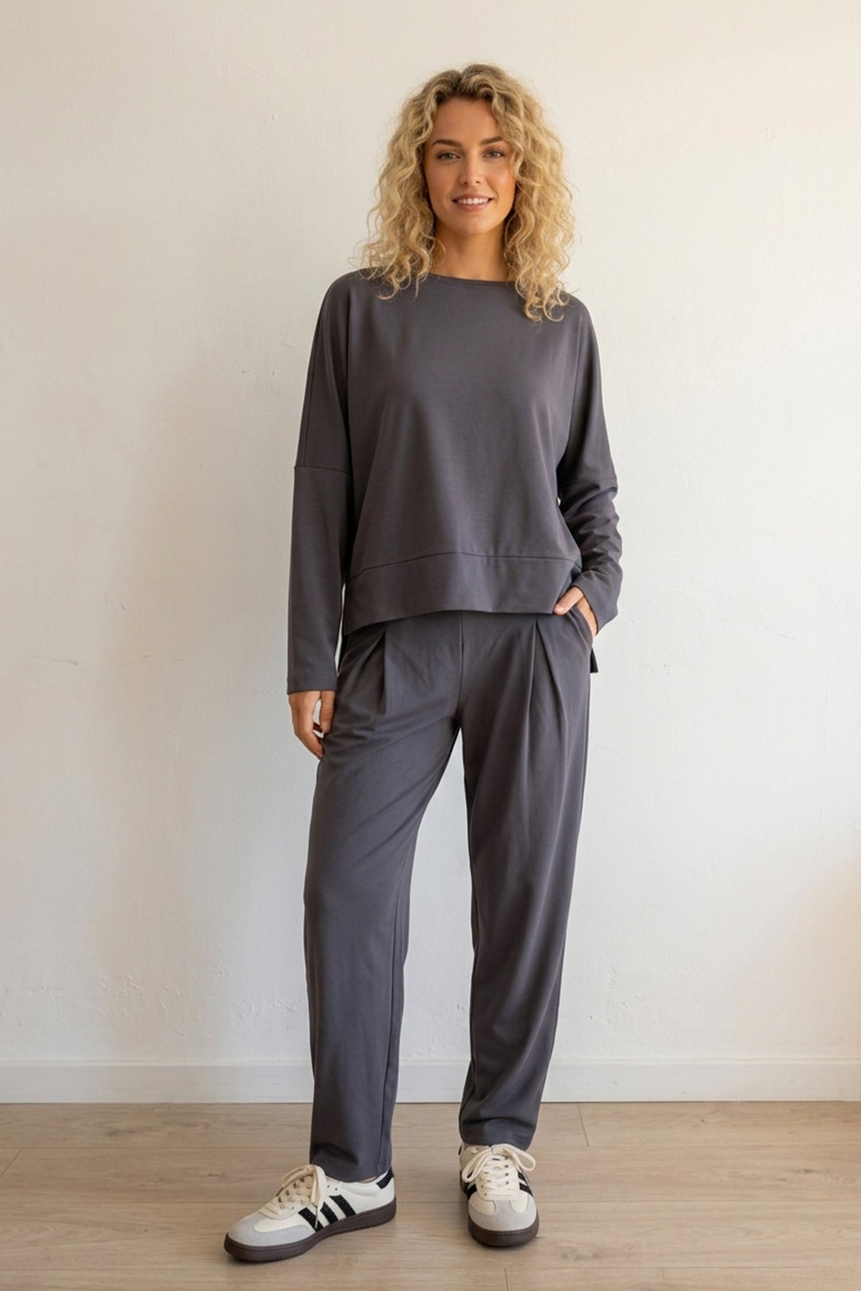 High Low Hem Sweatshirt Set