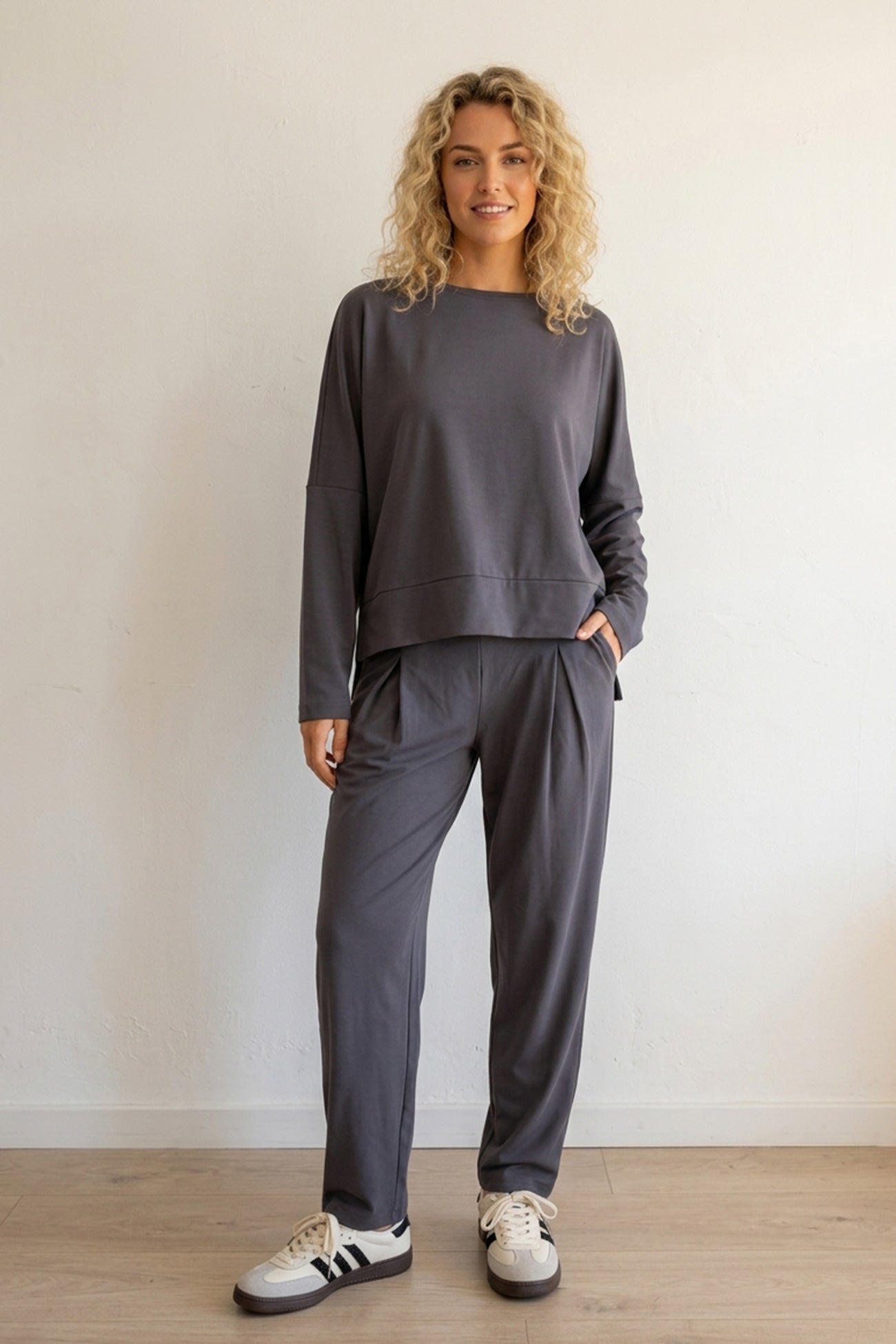 High Low Hem Sweatshirt Set