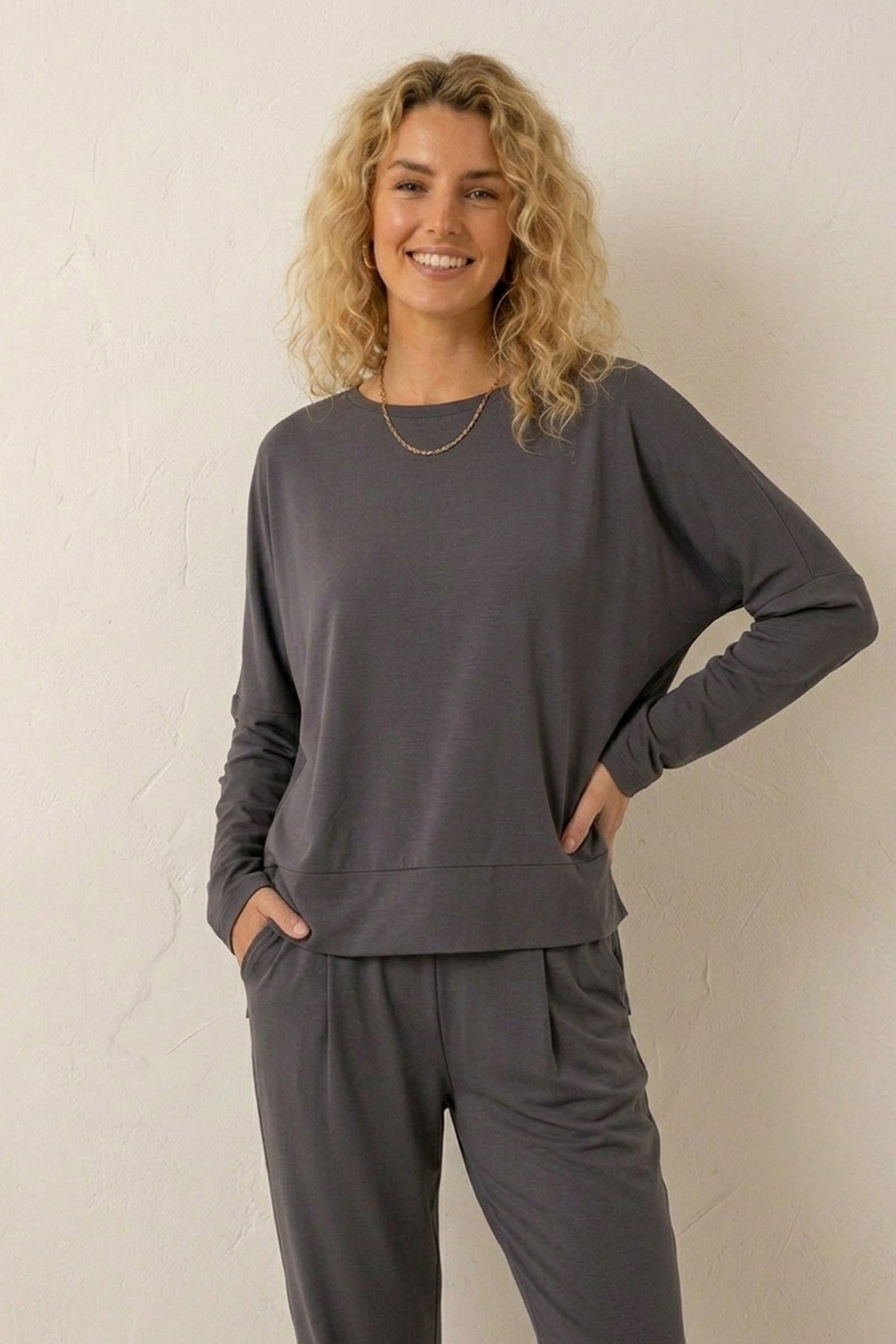 High Low Hem Sweatshirt Set