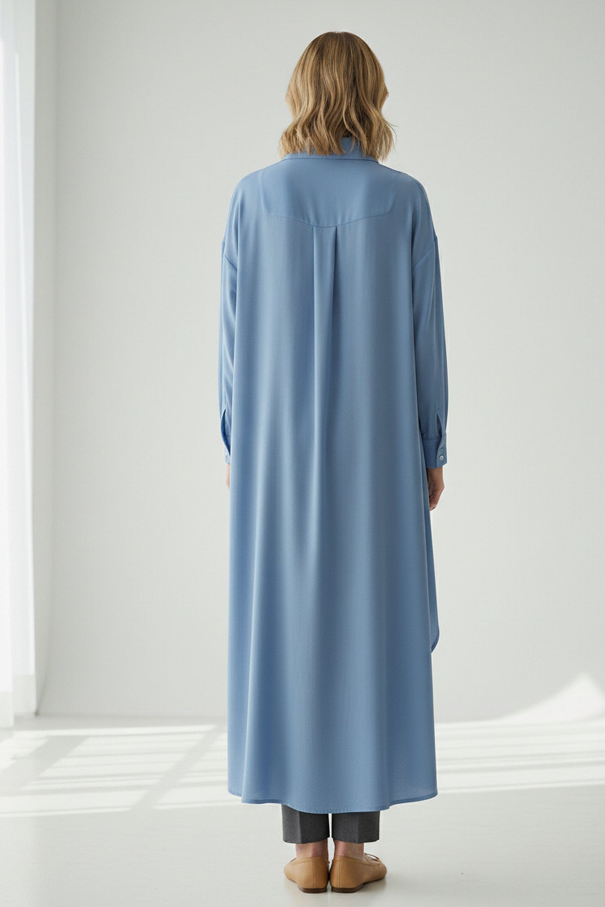 High Low Single-breasted Blouse