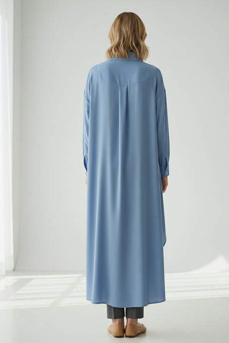 High Low Single-breasted Blouse