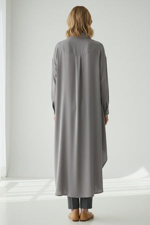 High Low Single-breasted Blouse