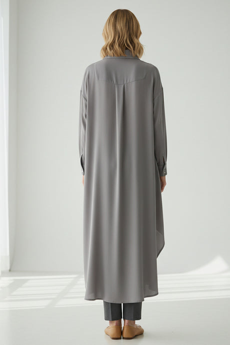 High Low Single-breasted Blouse