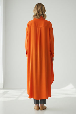 High Low Single-breasted Blouse