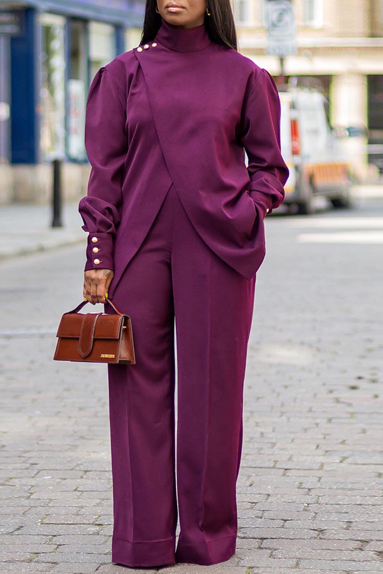 HOW TO STYLE A PANT SUIT FOR WOMEN  Pantsuit, Pant suits for women, Purple  suits
