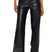 Arolora high-waist-wide-leg-leather-pants