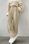 Arolora high-waisted-straight-cut-pants