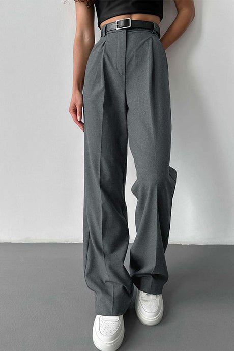 Arolora high-waisted-straight-cut-pants