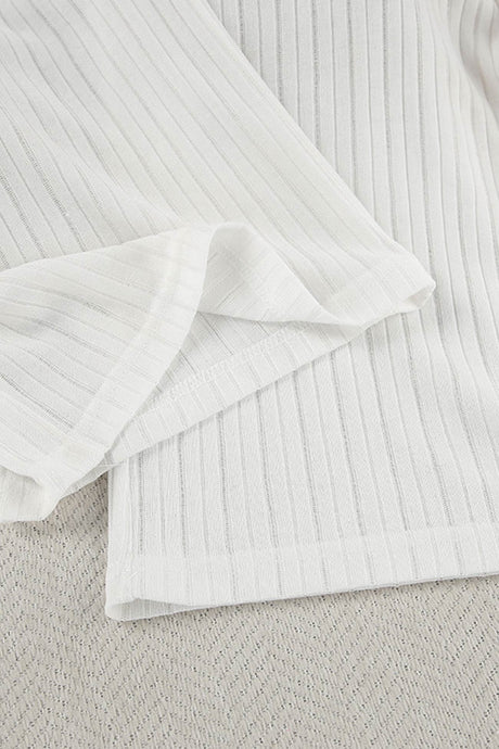 Arolora Hollow Out Knit Tank Top Pants Set