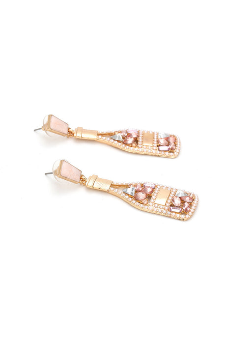 Hollow Wine Bottle Stud Earrings
