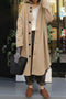 Hooded Pocket Button-up Coat