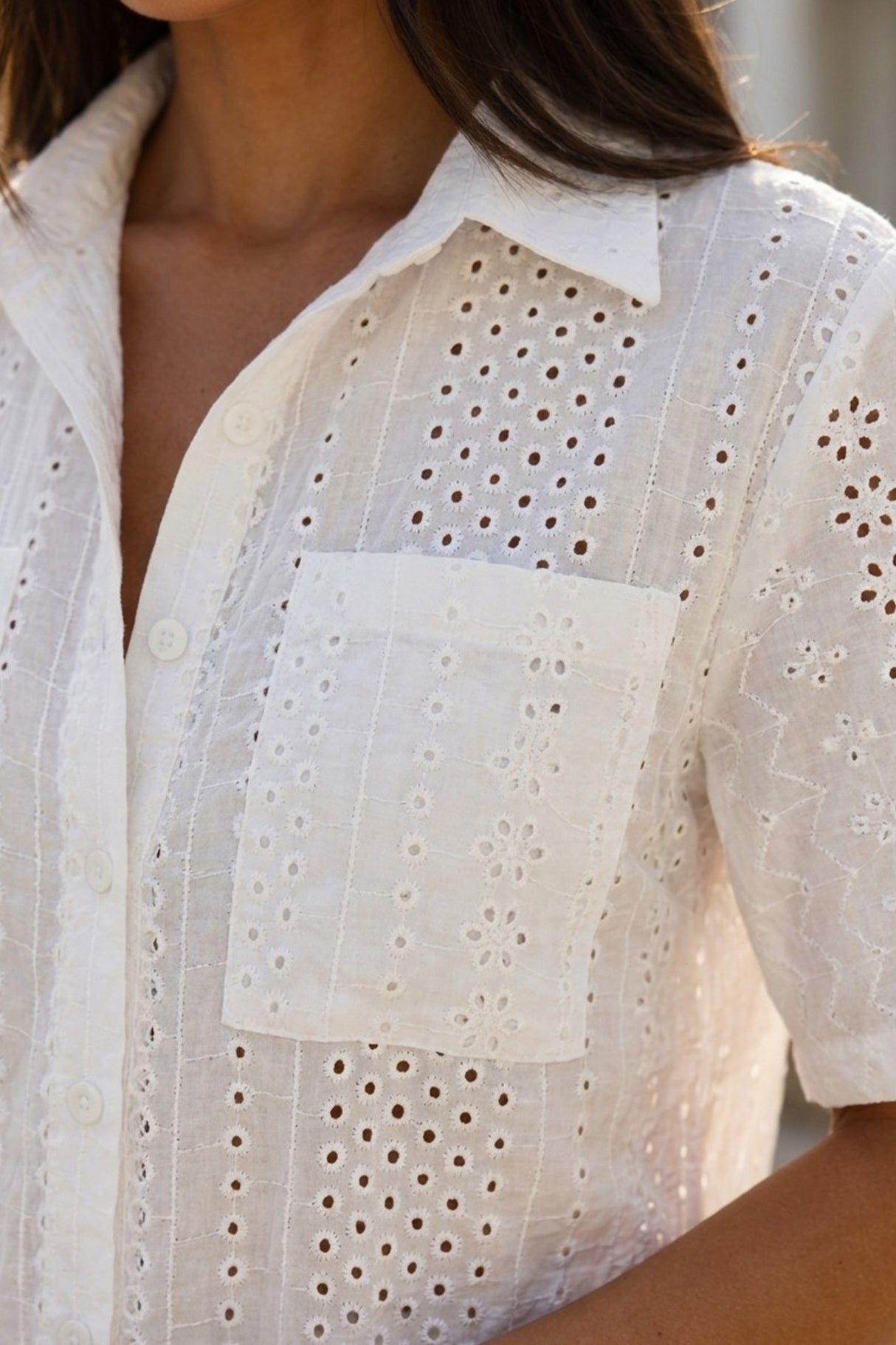 Jacquard Hollow Out Shirt Suits