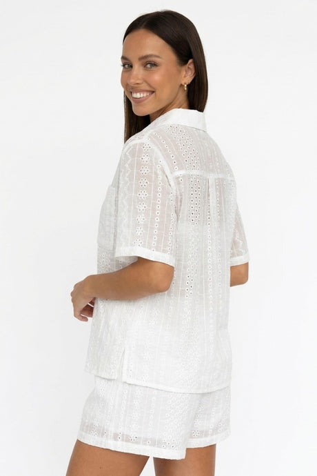 Jacquard Hollow Out Shirt Suits