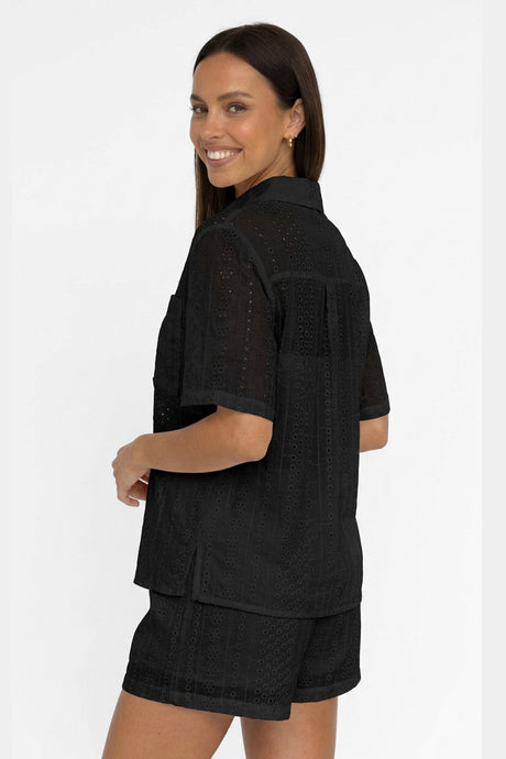 Jacquard Hollow Out Shirt Suits