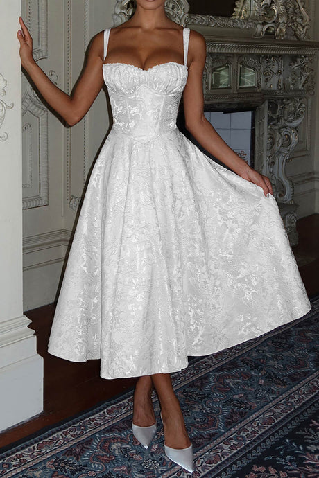 Arolora Lace Corset High Waist Swing Dress