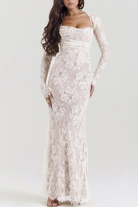 Arolora lace-fishtail-cami-dress-with-cover-up
