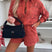 Arolora Lace Long Sleeve Blouse Two-piece Shorts Set