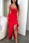 Arolora Lace Low Cut Irregular Ruffle Dress