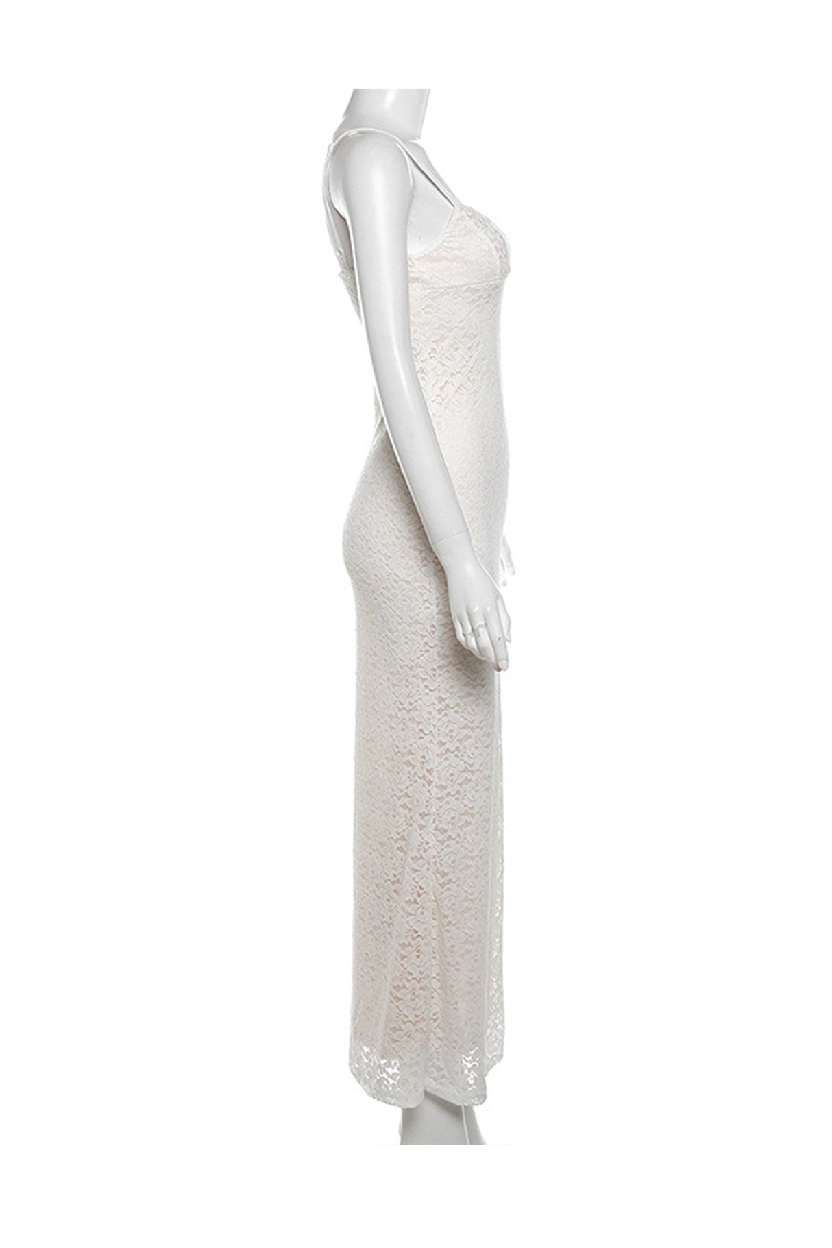 Arolora lace-low-cut-pack-hip-cami-dress
