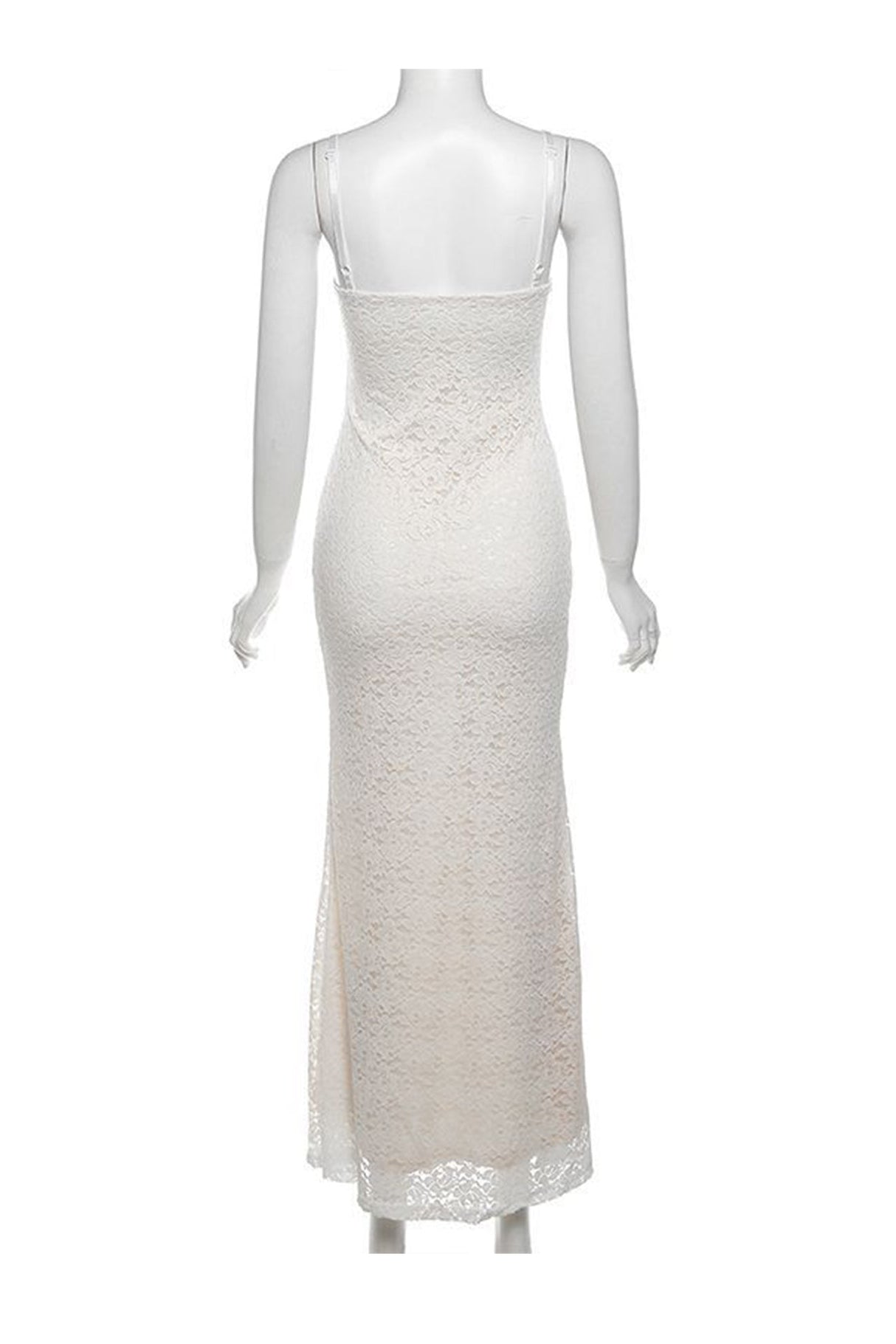 Arolora lace-low-cut-pack-hip-cami-dress