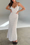 Arolora lace-low-cut-pack-hip-cami-dress
