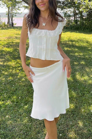 Arolora lace-neck-tank-top-fishtail-skirt-suits