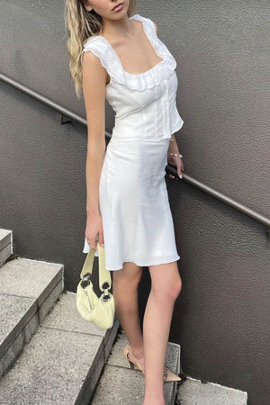 Arolora lace-neck-tank-top-fishtail-skirt-suits