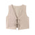 Arolora lace-up-textured-vest-midi-skirt-set