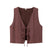 Arolora lace-up-textured-vest-midi-skirt-set