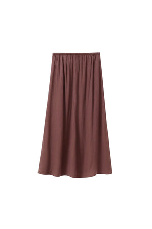 Arolora lace-up-textured-vest-midi-skirt-set