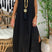 Arolora lace-v-neck-slit-tank-dress