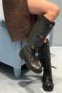Arolora lace-up-knee-high-moto-buckle-boots