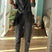 Arolora Lapel Button-down Elastic Waist Denim Jumpsuits
