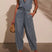 Arolora Lapel High Rise Sleeveless Denim Jumpsuits