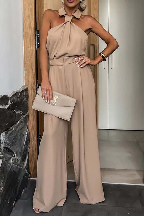 Arolora lapel-halterneck-wide-leg-jumpsuits