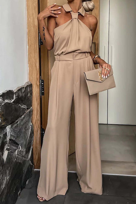 Arolora lapel-halterneck-wide-leg-jumpsuits