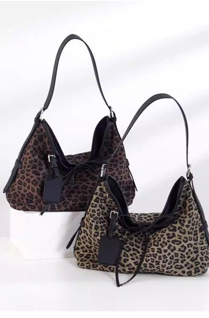 Leopard Print Boho Shoulder Bag