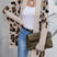 Arolora leopard-print-open-front-cardigan