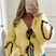 Arolora Leopard Tie-up Knit Cardigan