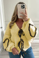 Arolora Leopard Tie-up Knit Cardigan